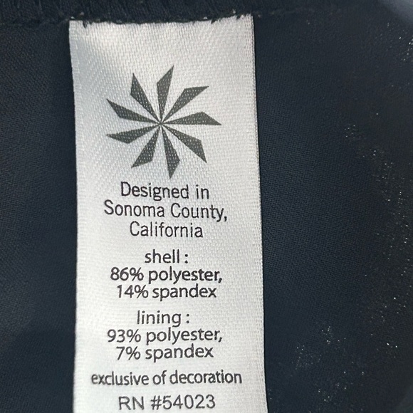 Athleta Women's Second Wind Pleated Skort Black Pink Tennis Zipper Pocket M - Picture 6 of 10